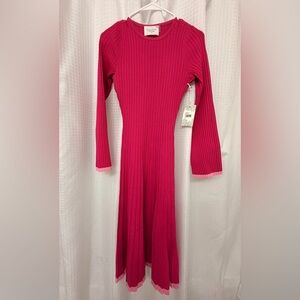 Women's Long Sleeve Pink Dress